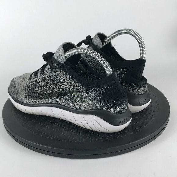 Nike Free RN Flyknit Oreo Black/White Running Shoes 942839-101 Women’s Size 7 - Picture 7 of 12